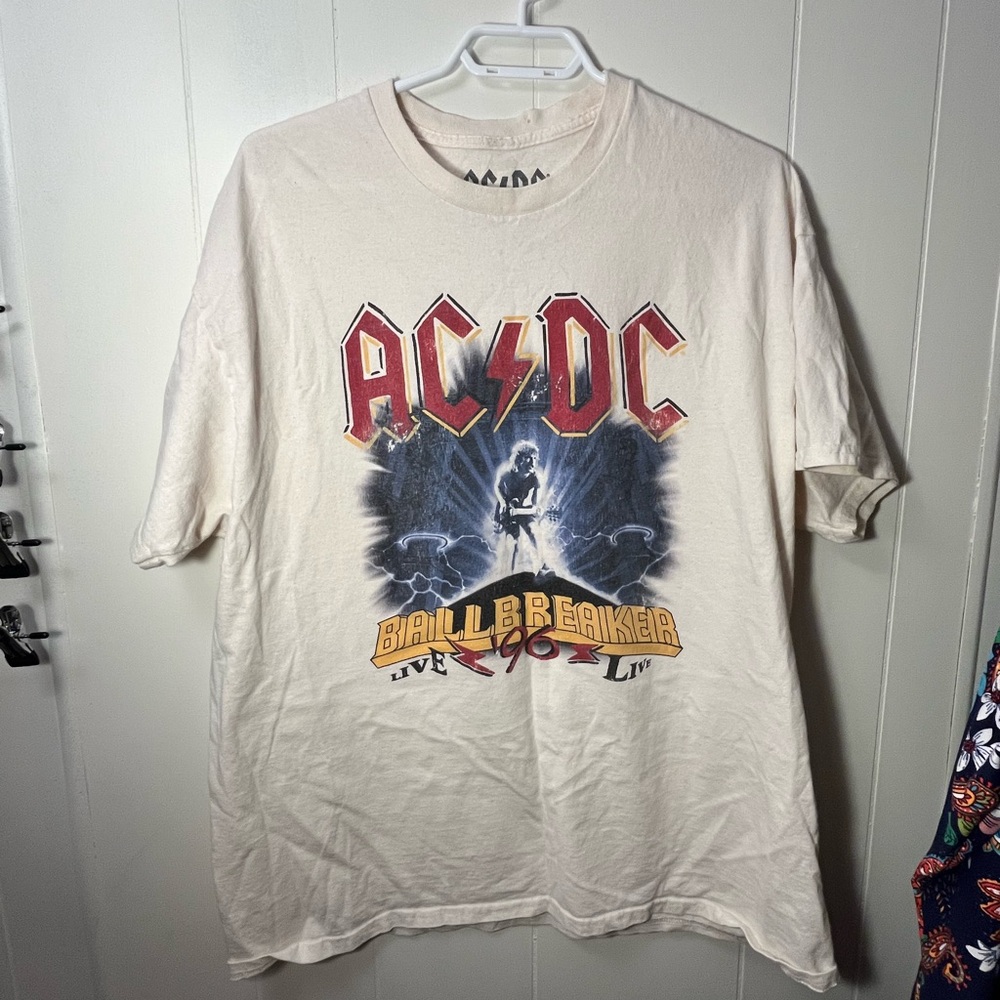 AC/DC Cream Graphic T-Shirt